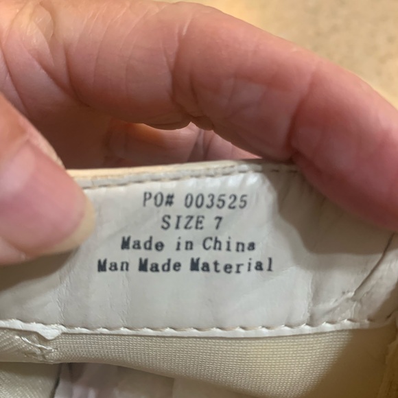 Cream Croc-Embossed Ankle Boots - Picture 5 of 7